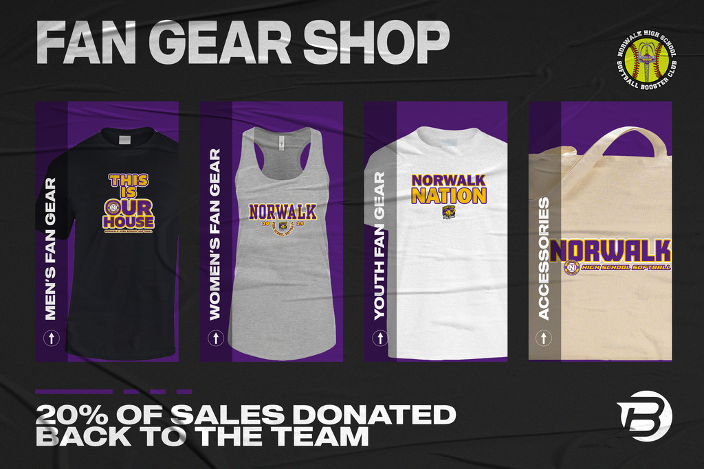 Your store is live! Shop your Fan Gear here: https://www.blastfangear.com/collections/norwalk-hs-softball-fan-store