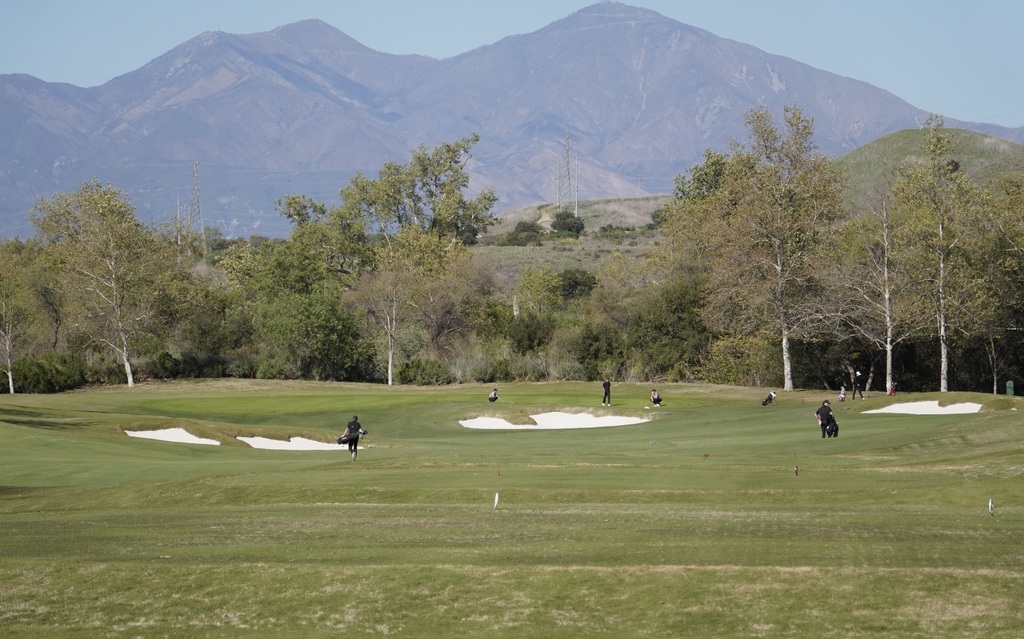 A beautiful day for golf for the Varsity players at Arroyo Trabuco Golf Club.