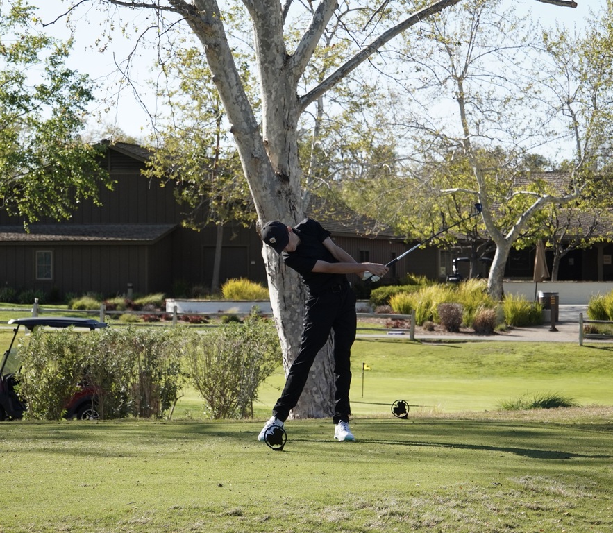 Jase on the 1st tee.