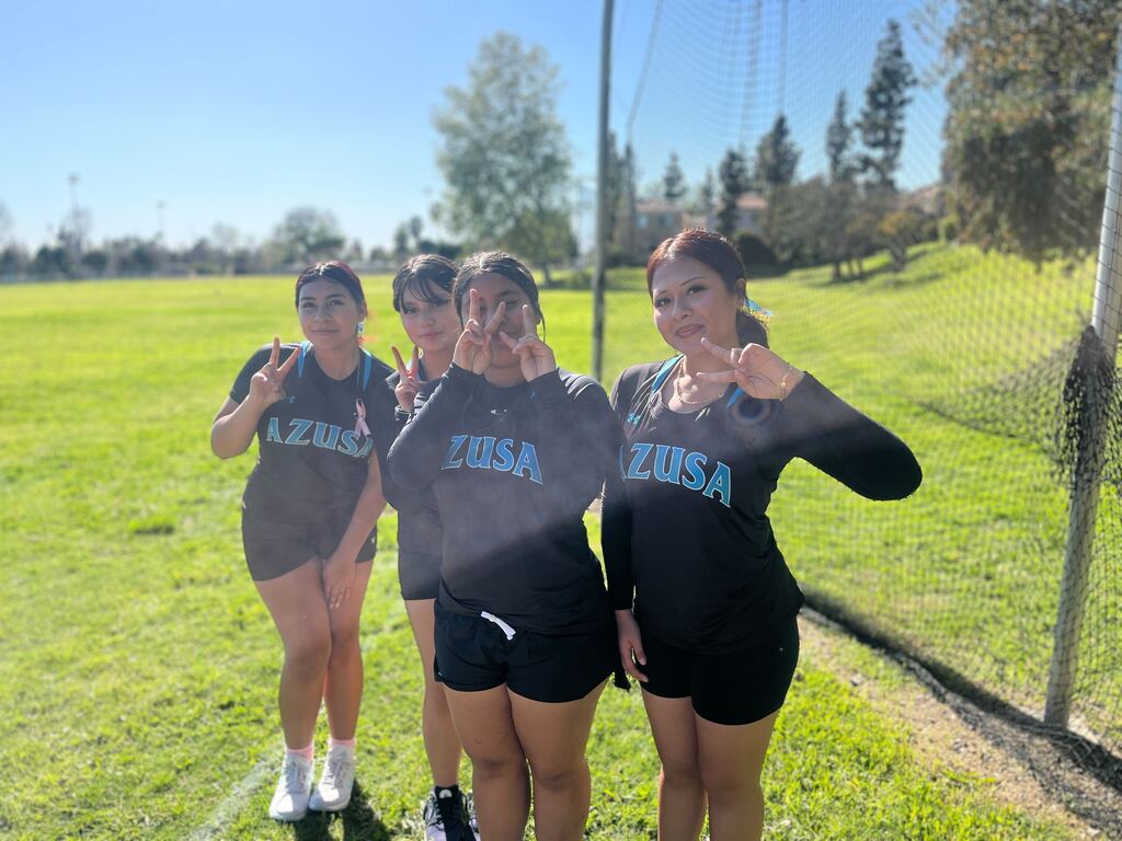 Girls Shotput and Discus throwers.