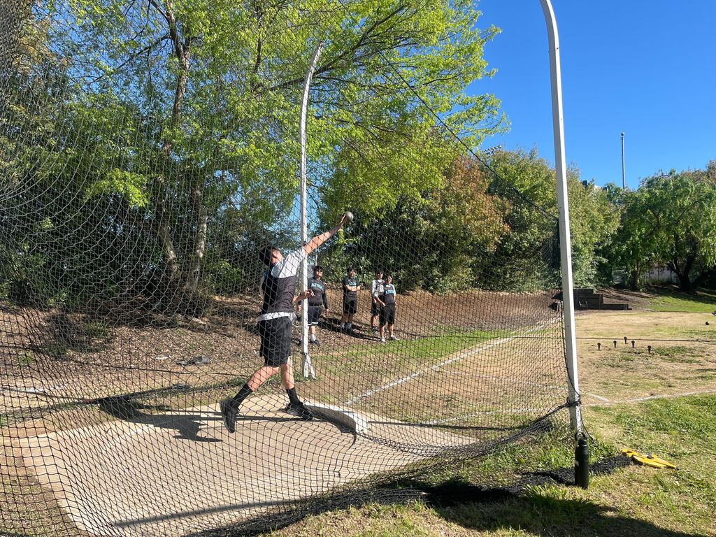 One of our shotput throwers in action. Look at that form!