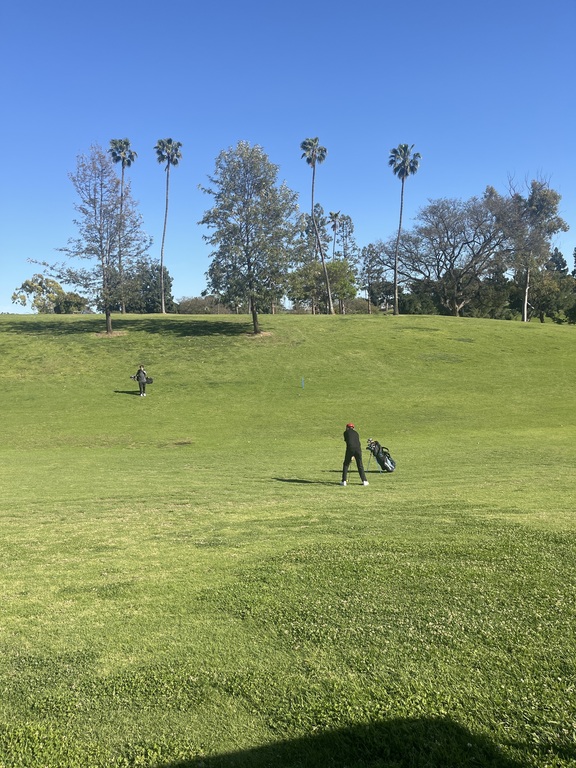Jonathan and Isaiah making there way on the first hole!
