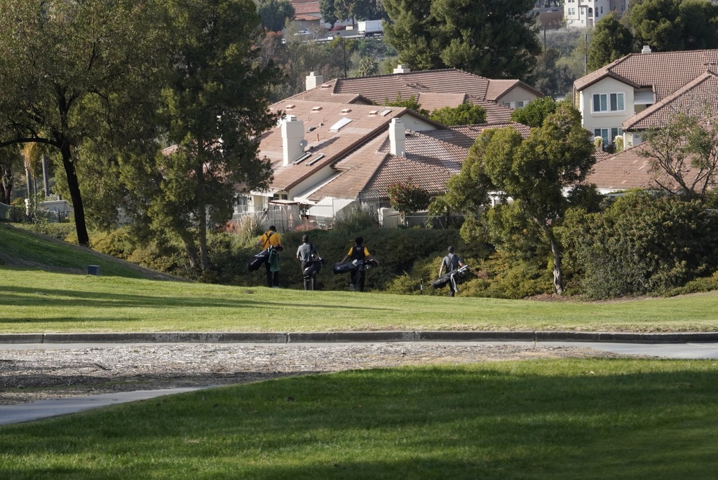 Walking down the fairway of hole 6.
