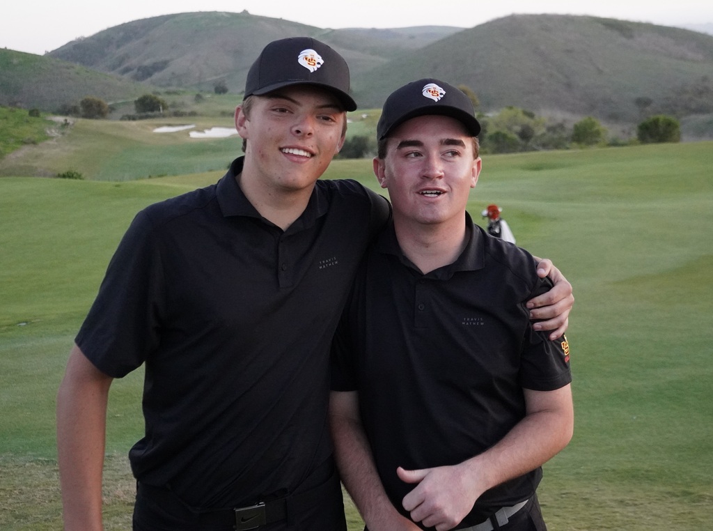 Teammates for 4 years on Varsity Golf. Co-captains Finn and Liam!