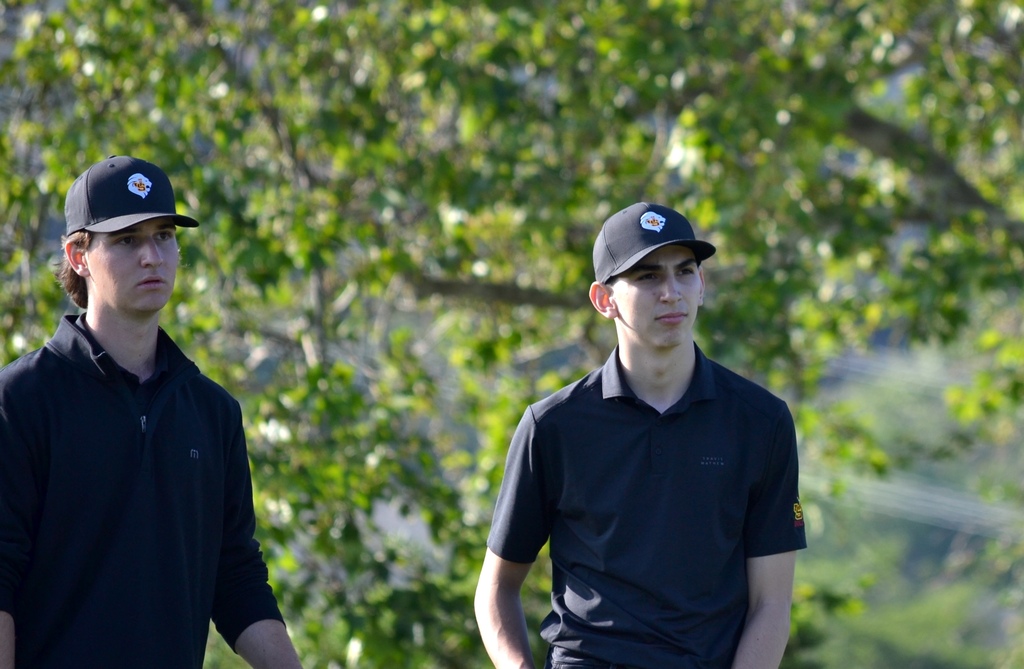 Ryan and Grayson on hole 6.