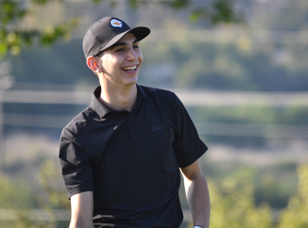 Grayson very pleased with his shot.