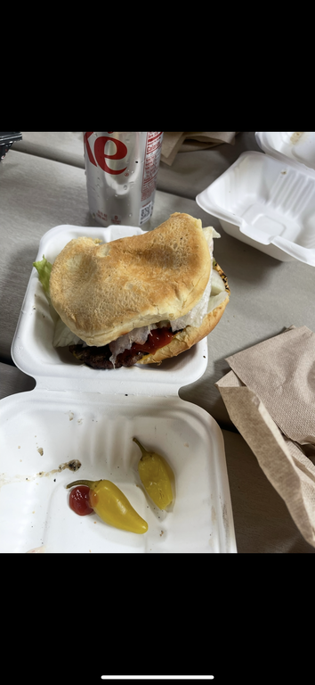 fire burger at SOCOMUN 😛😛