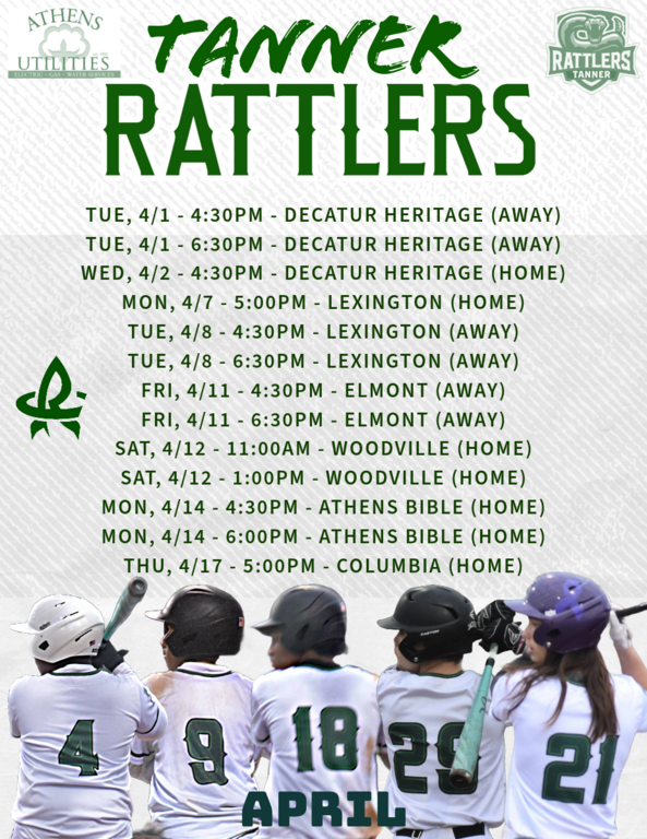 April Schedule!