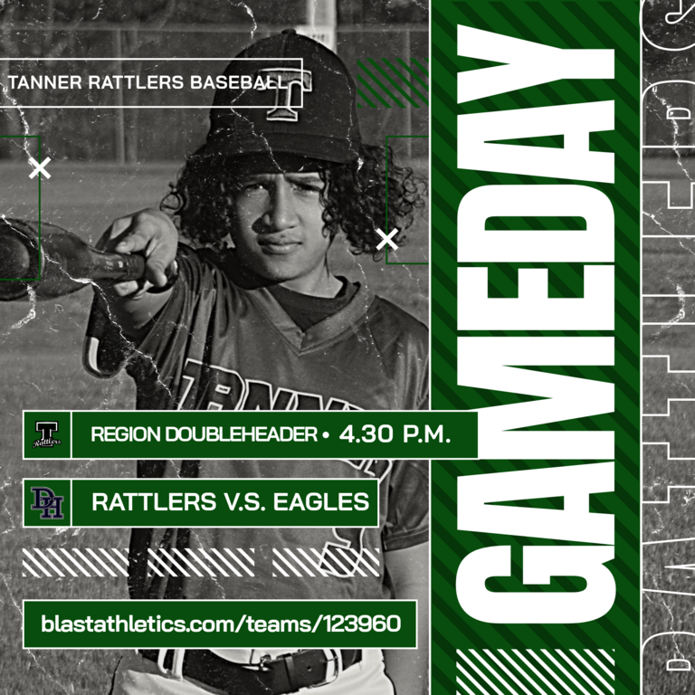 GAMEDAY ALERT! 🐍⚾💚
Your Rattlers are back in action with an away doubleheader against Decatur Heritage!
📍Location: Decatur Heritage (3802 Spring Ave SW, Decatur, AL 35603)
🕟 Game 1: 4:30 PM
🕡 Game 2: 6:30 PM
📊 Live Stats: https://web.gc.com/.../09a1df42-a
