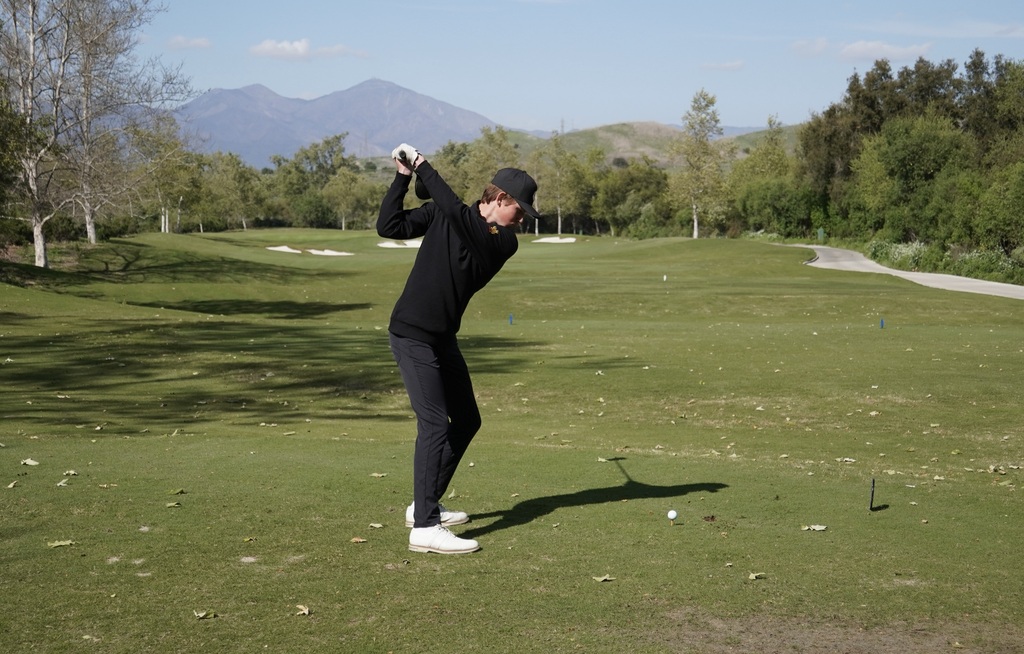 Gianni on the first tee.