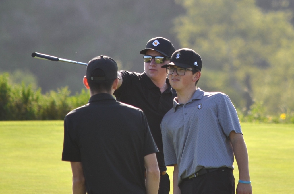Colton pointed out some deer that had stepped onto the course.
