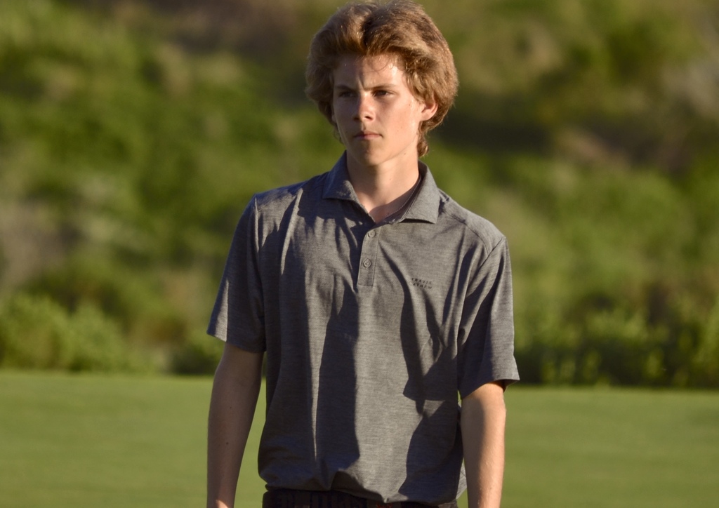 Nathan studying his next shot.
