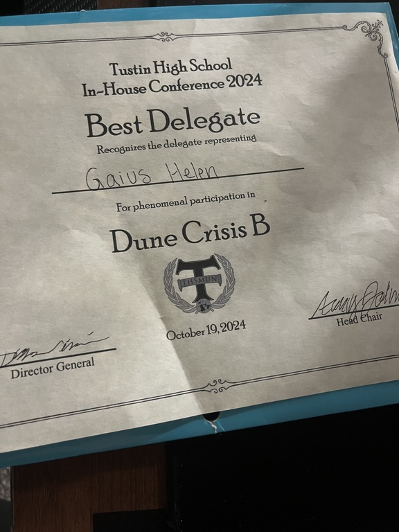 Best delegate for our in-house!