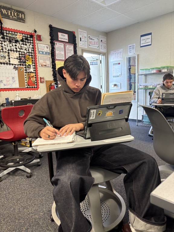 Daniel working hard in class!