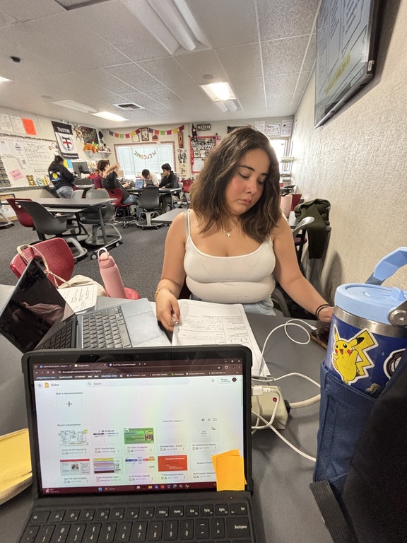 Working hard