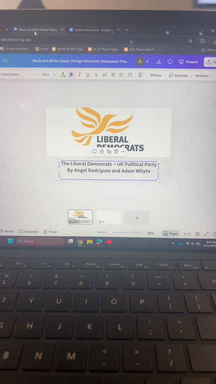 Working on Political Party Presentation
