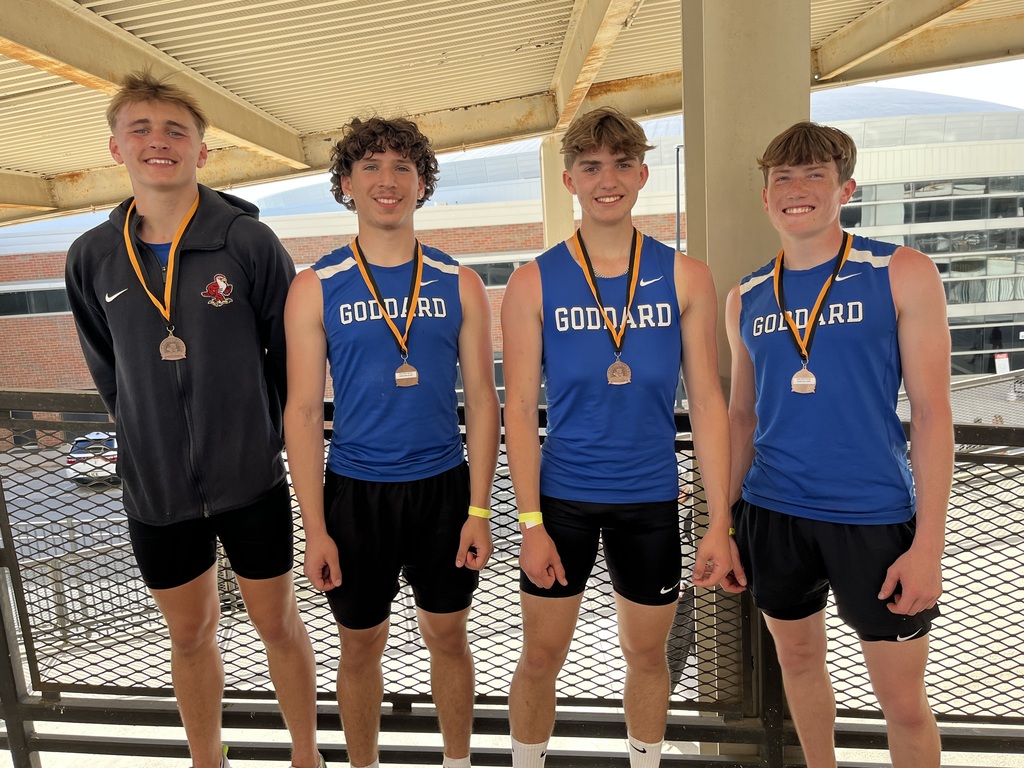 Boys 4x400m Relay of Kaiden Stroot, Bryson Hurst, Erik Olivas & Lawson Davis finish in 3rd Place in the 4-6A WSU Shocker Pre State Meet on Friday.