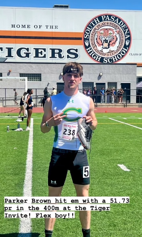 Parker with the PR in the 400!!
