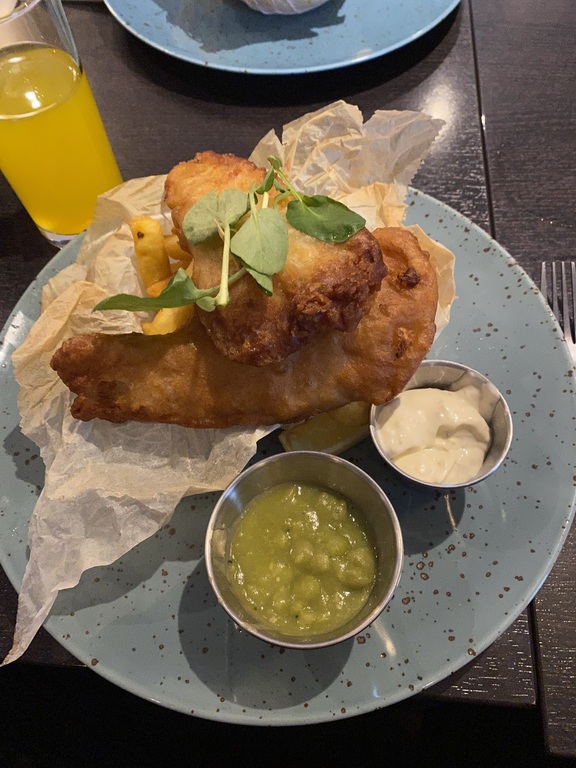 Fish and Chips during a MUN trip to Ireland