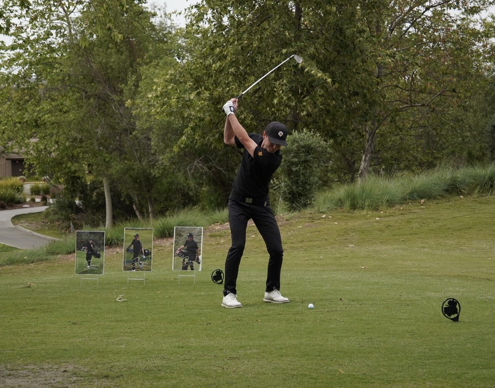 Adam Rusin on the 1st tee.