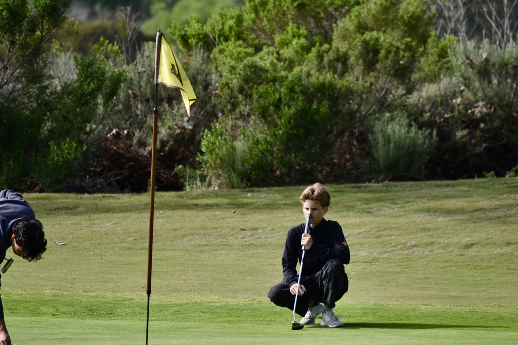 Nathan studying hard for his next shot