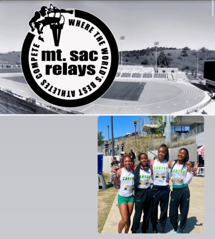 Mt.Sac Relays update: Our girls 4x100 Relay placed 4th in the Invitational. They also set a New School Record with a time of 46.22!! Let’s Go!!