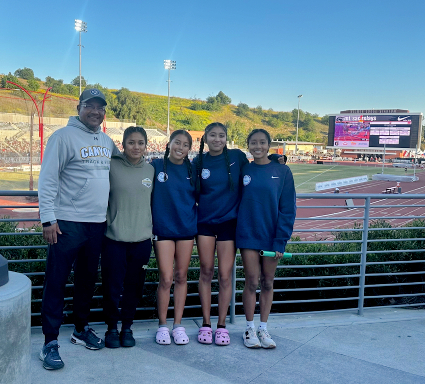 Look at what these Chicas did!! Our previous best this year 10:12 for the 4x800. Today at the Mt. Sac Relays they placed 10th and a PR time of 9:56!! Let’s Go!!