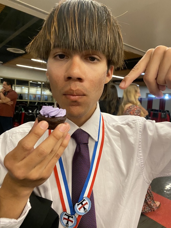 Alan eating a sweet!