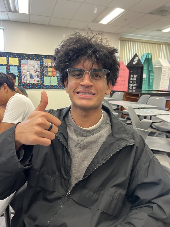 MUN student Saketh hard at work
