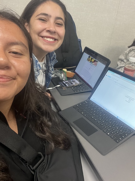 Me and Sofi making plans for next years heart for home capstone project