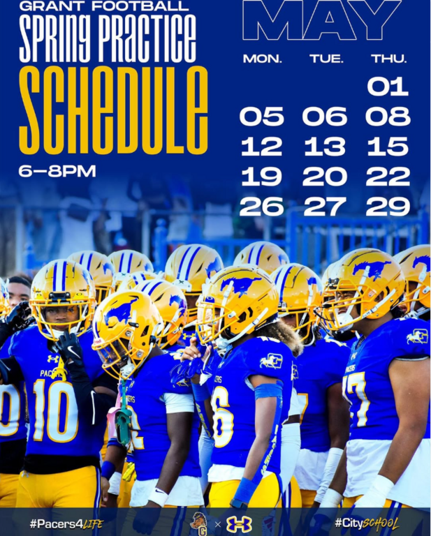 Come check out Grant Football spring practices and see more info on Grant football Instagram page!
https://www.instagram.com/official_grant_high_football/