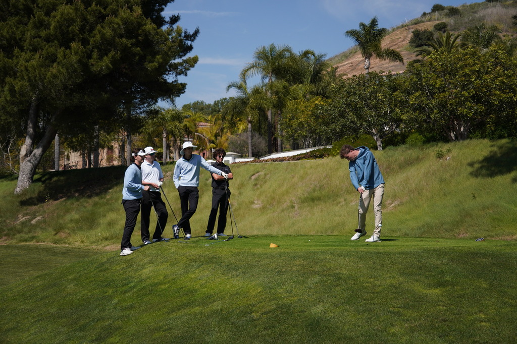 Adam Rusin on the tee.