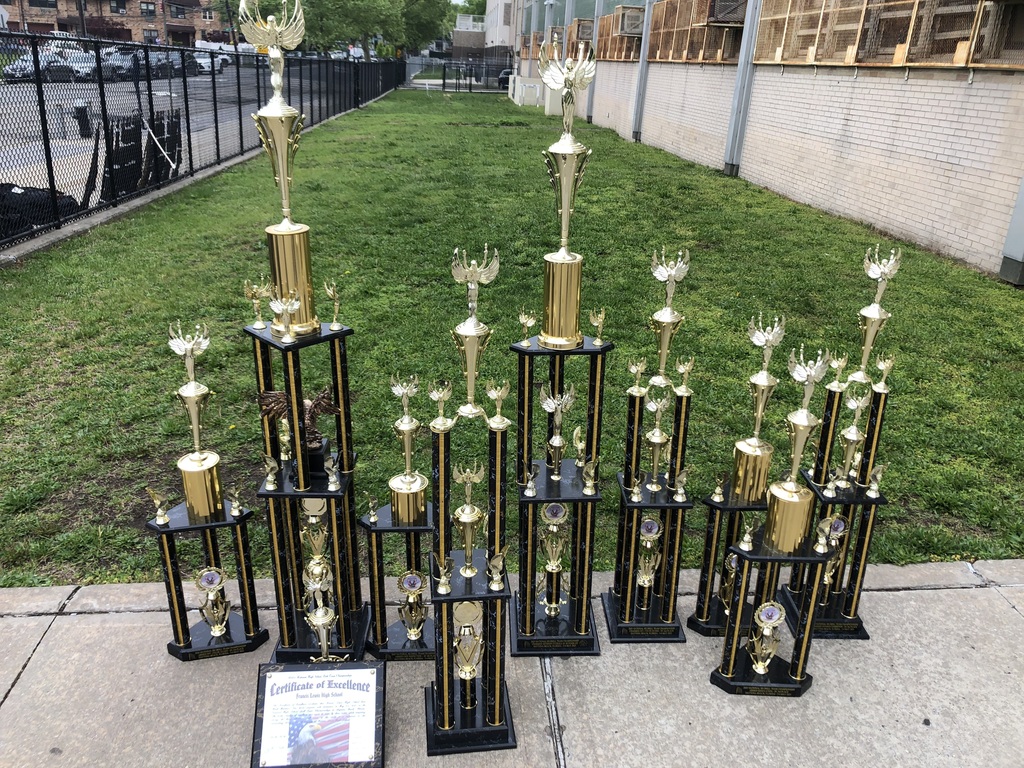 The trophies have made it to Francis Lewis.