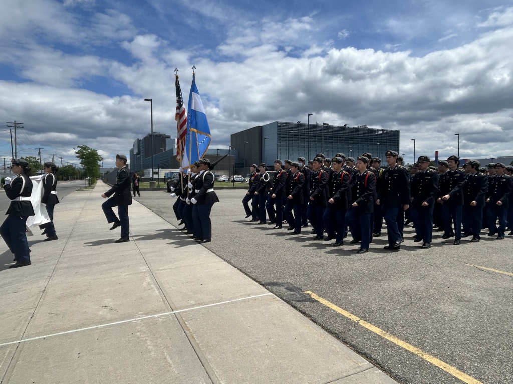 In formation for College Point