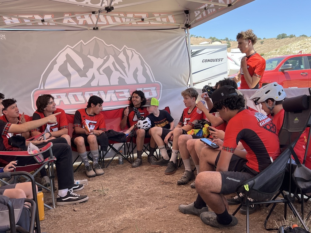 Team camaraderie before races.