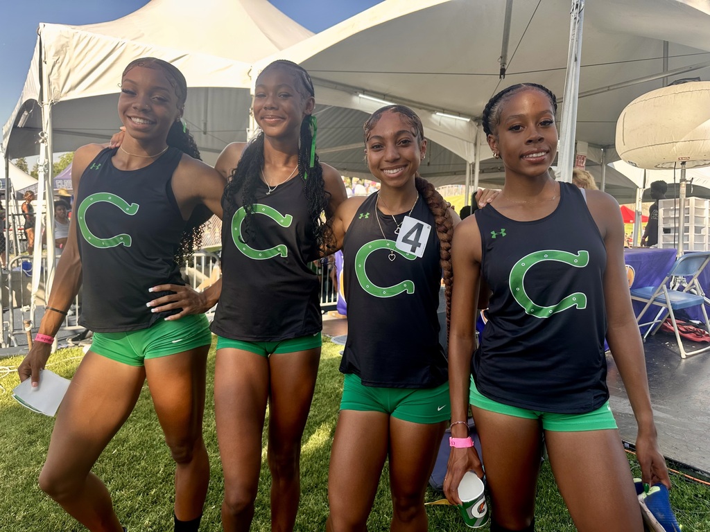 Girls 4x100 placed 3rd in there heat and 7th overall to advance to tomorrow’s final!! Let’s Go!!