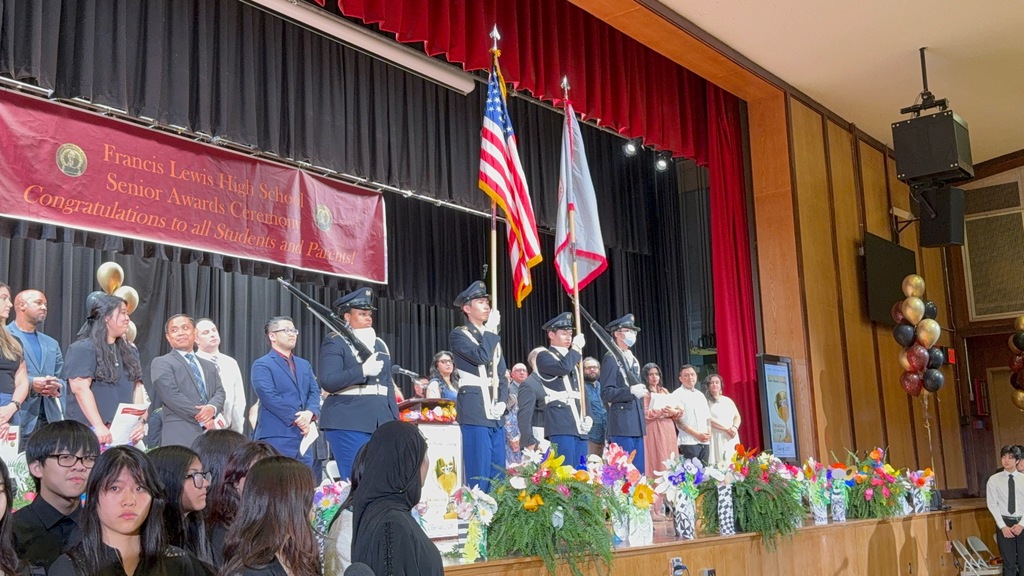 Honor Guard presents the colors at the school’s senior awards ceremony.