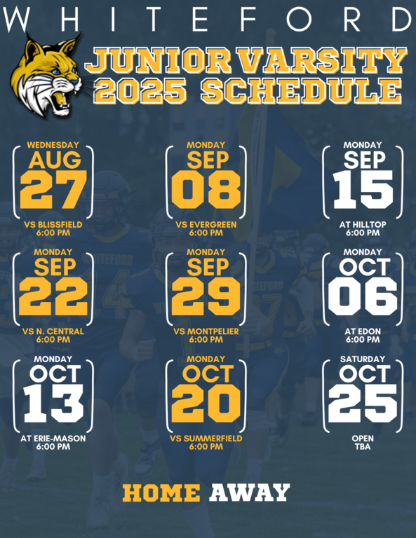 JV schedule 2025