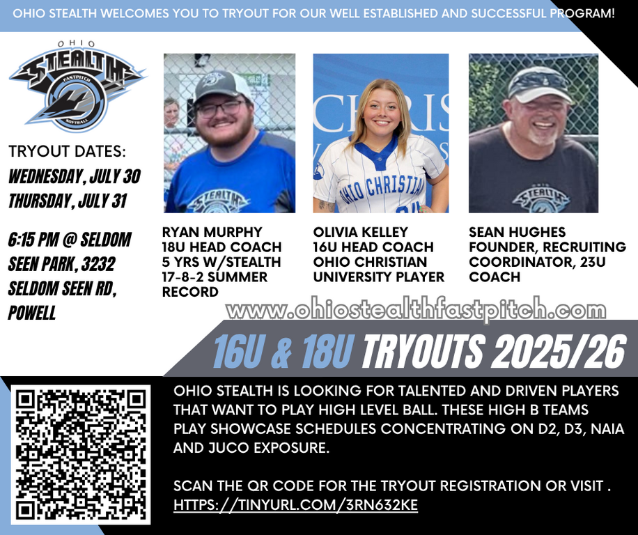Register for 2025/2026 season tryouts for 16U and 18U!