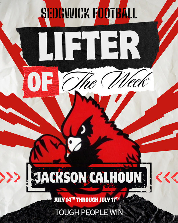 Congrats to Jackson!! Great job last week!