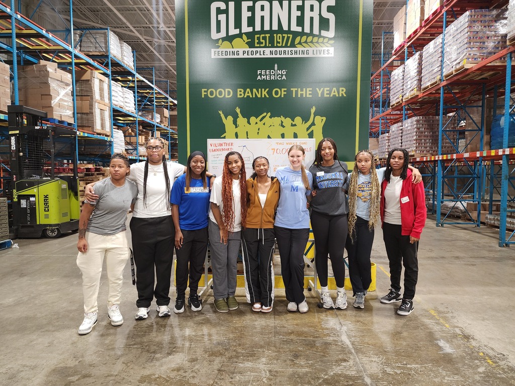 A few ladies volunteered their time to pack boxes of food to be delivered to those in need.