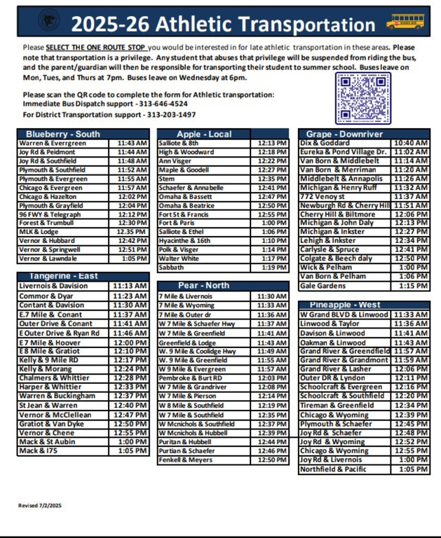 Hello everyone, the buses will be running today. Please be on time to your bus stop