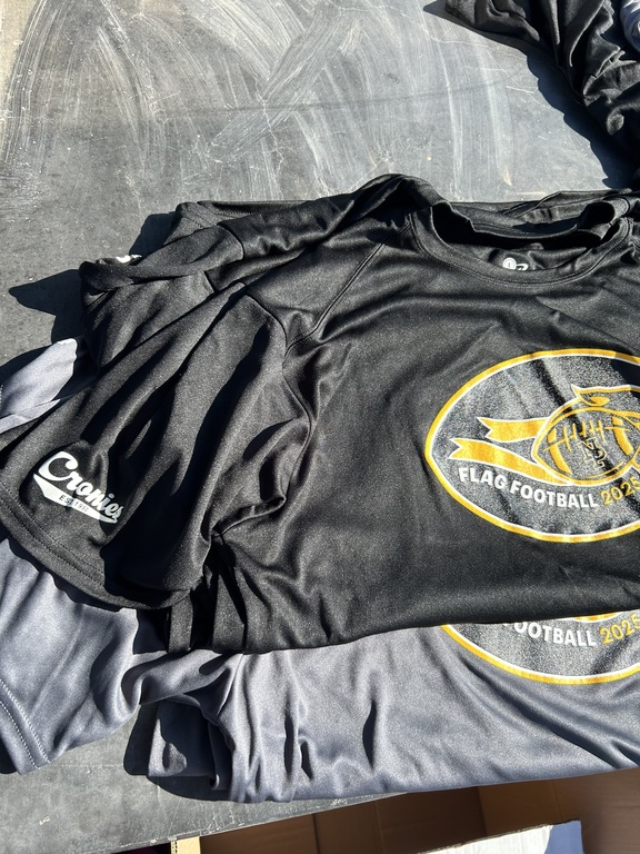 The booster club purchased each player two practice shirts. Thank you for your support