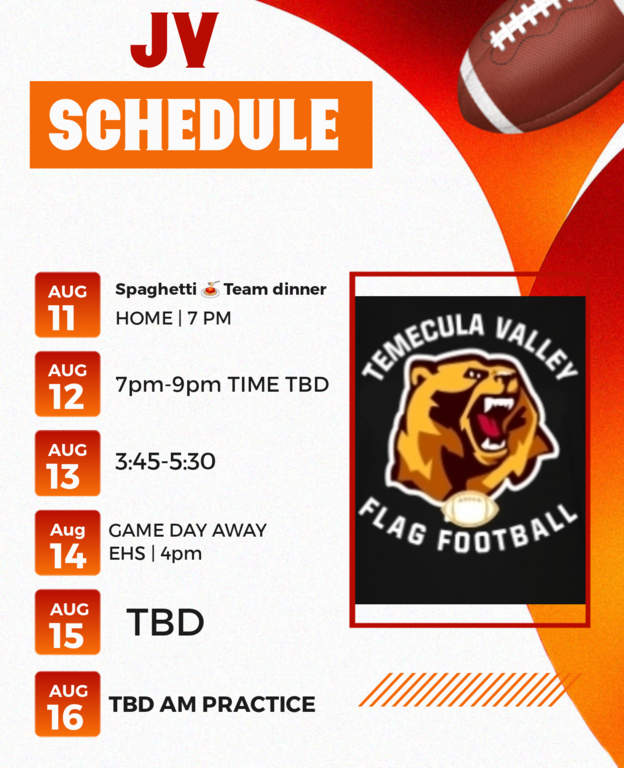 Hi girls! Please be advised that we are in a heat advisory (yellow) today (8/7). Due to advisory we are only practicing 7-8pm. Be sure to have your water! 
📢📢📢📢
Here is our upcoming schedule for next week. Reminder, Monday we scrimmage at 6pm, with the te