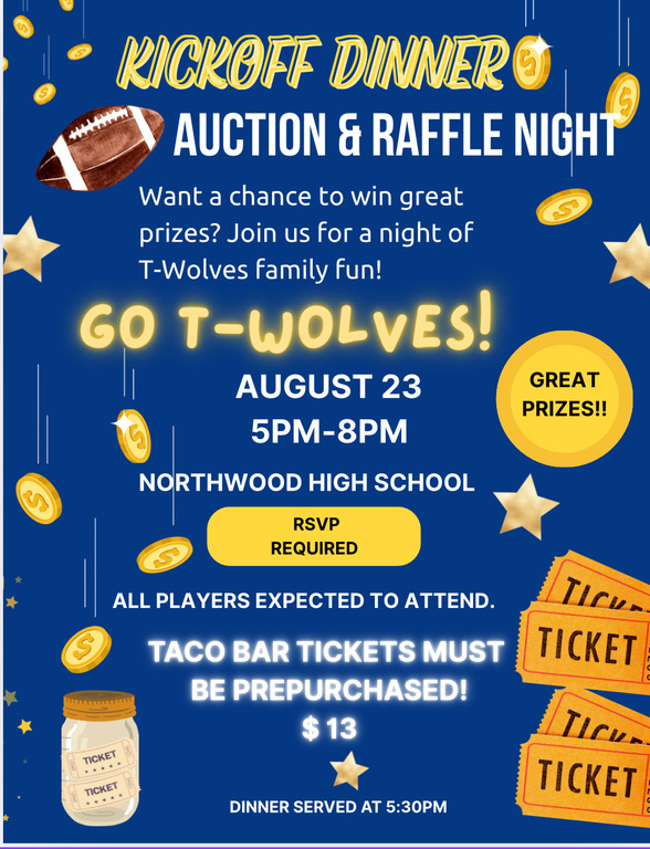 Kickoff Dinner and Auction

Please use the link below to RSVP for the Kickoff Dinner and Auction on Saturday, August 23rd.

https://www.zeffy.com/en-US/ticketing/2025-kick-off-dinner