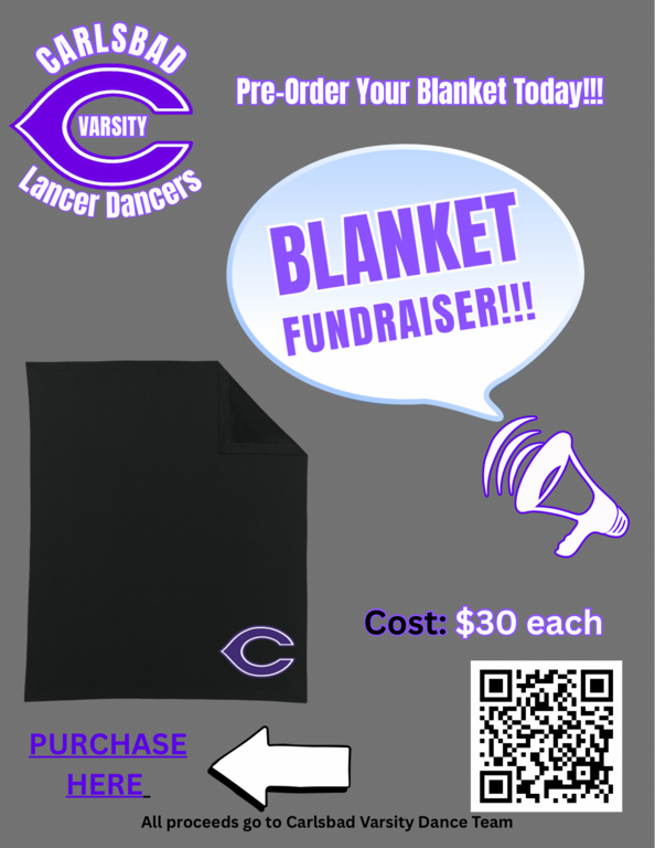 Get your CHS blanket today in support of the CHS Varsity Dance Team!