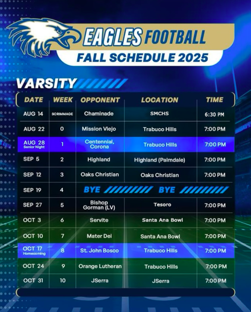 Varsity Fall Schedule....
New Season.  Same Mission.