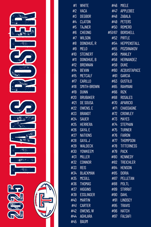 Your 2025 Titan Varsity Roster