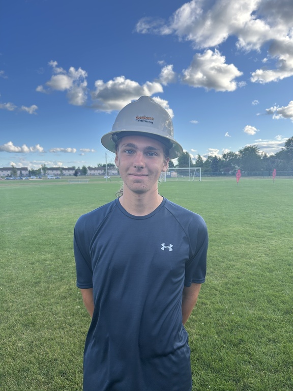 Game 6 (Alma Tourney)  Hard Hat winner,  Senior Ben Dvorak.    The Senior defender was solid all day in the back in his first career starts,  including strong defensive work in a 0-1 loss to a strong Alma team in the tourney final.   Wtg Benny!   OP!