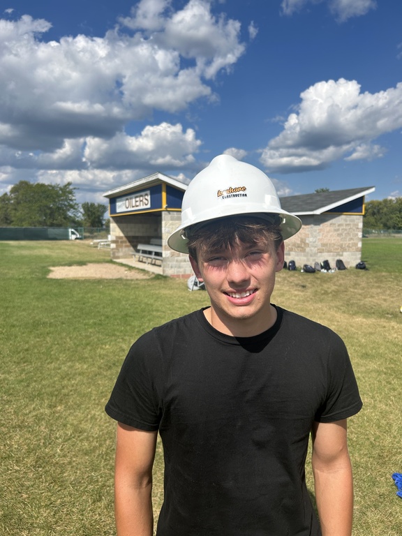 Hard Hat Man of the Match,  Freshman Casen McMeel with his 1st goal as an Oiler in a 10-0 win vs BCC.   Casen has played heavy minutes for the Oilers early in the season.  OP!
